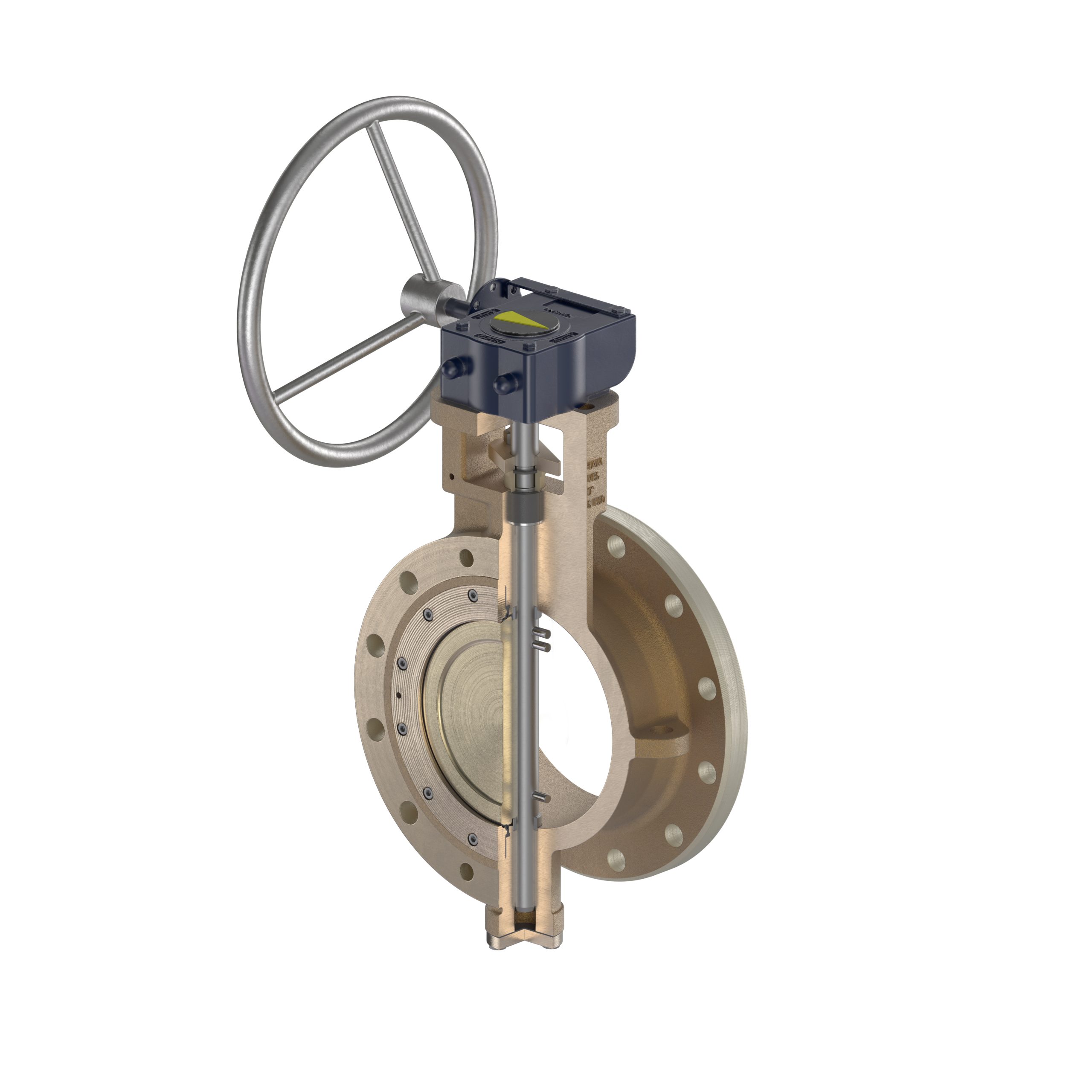 Shipham Valves Double Offset Butterfly Valve with double flanged body BU03